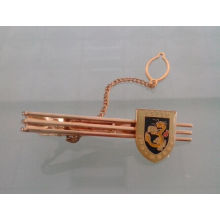 Clip de corbata chapado en oro personalizado con insignia (GZHY-LDJ-006)